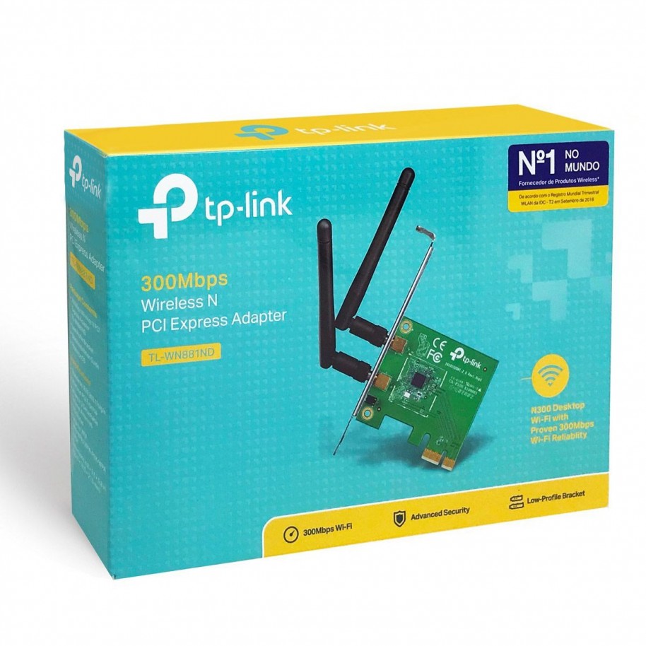 Placa de RED TL-WN881ND PCIX 300 Mb 2 Antenas