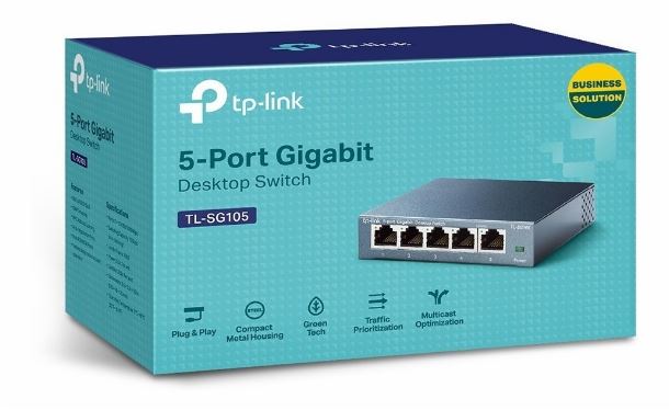 Switch TP LINK TL-SG105  5Ports  Gigabit Acero Bussines Solution