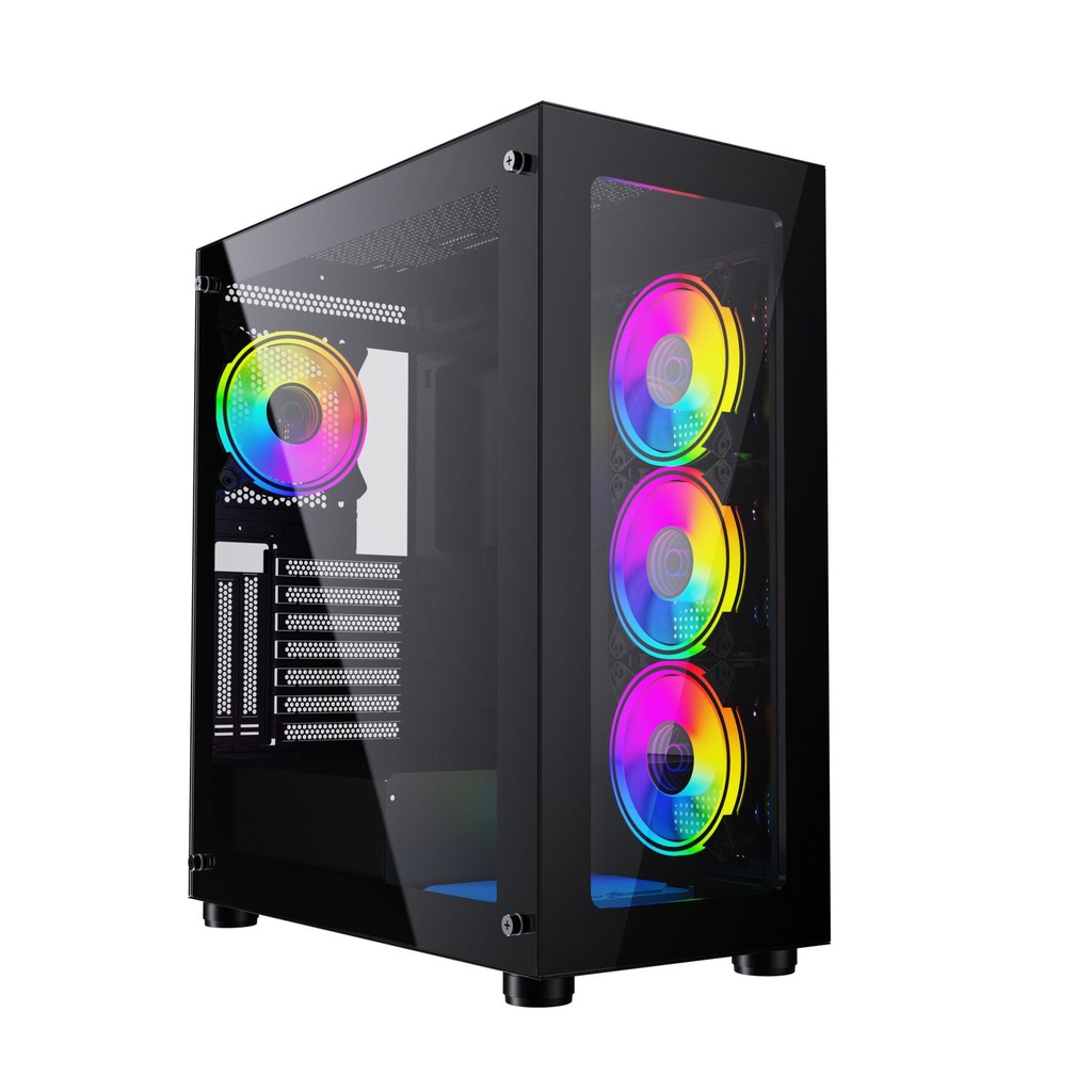 Gabinete TALIUS Nebula 3 Fans Vidrio Templado